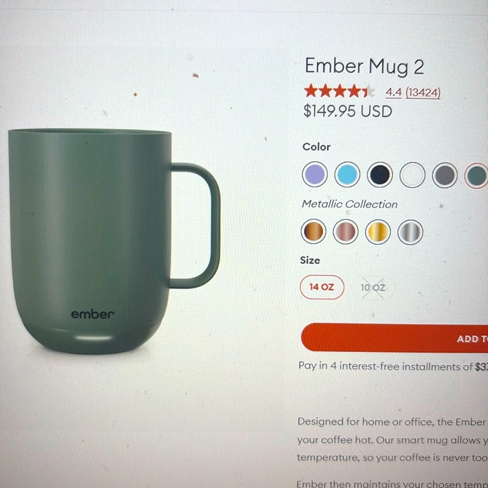 Ember 14 oz mug